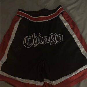 SHEIN Black and Red Athletic Shorts